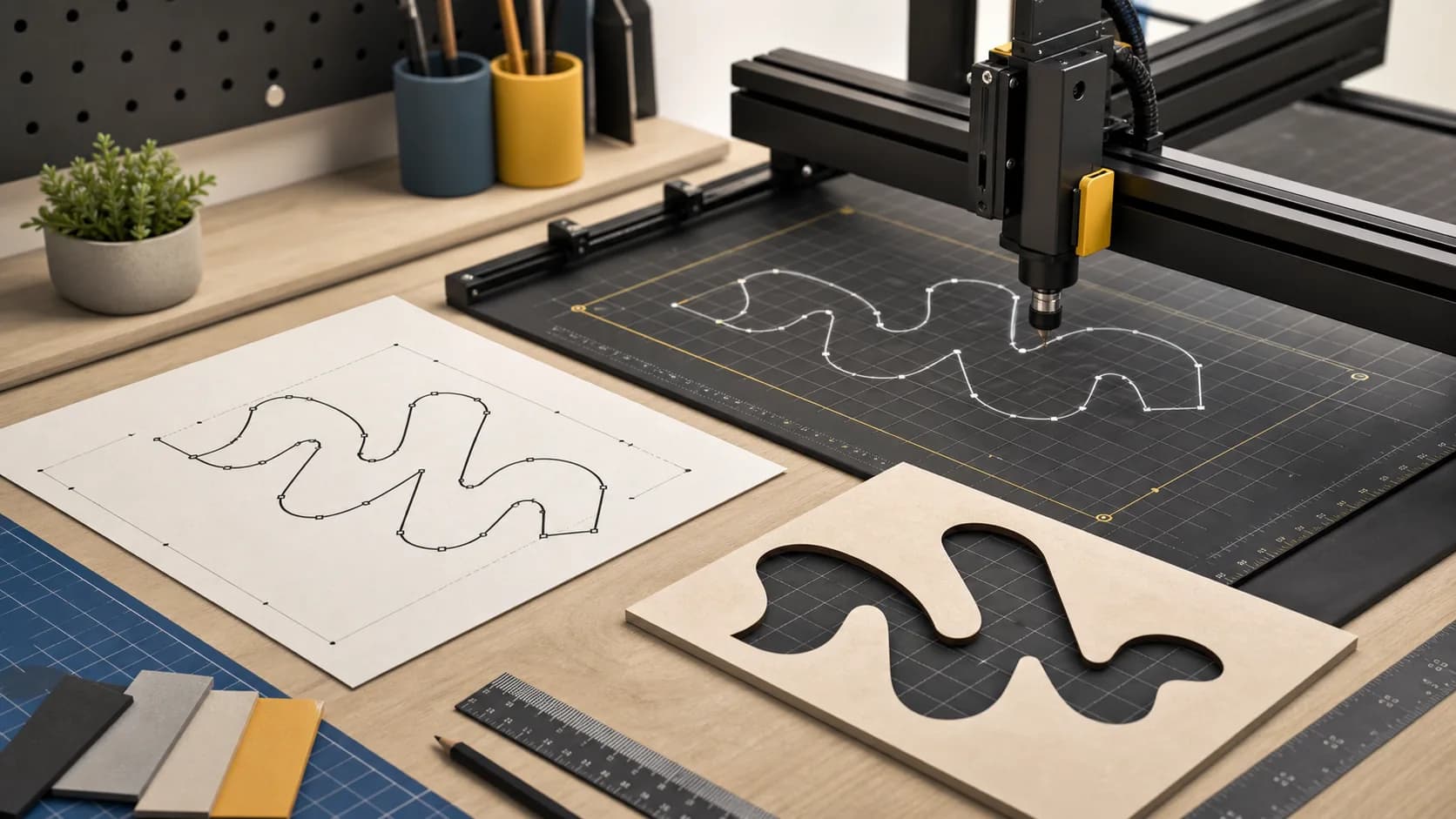 为 CNC 或激光切割流程准备的矢量路径